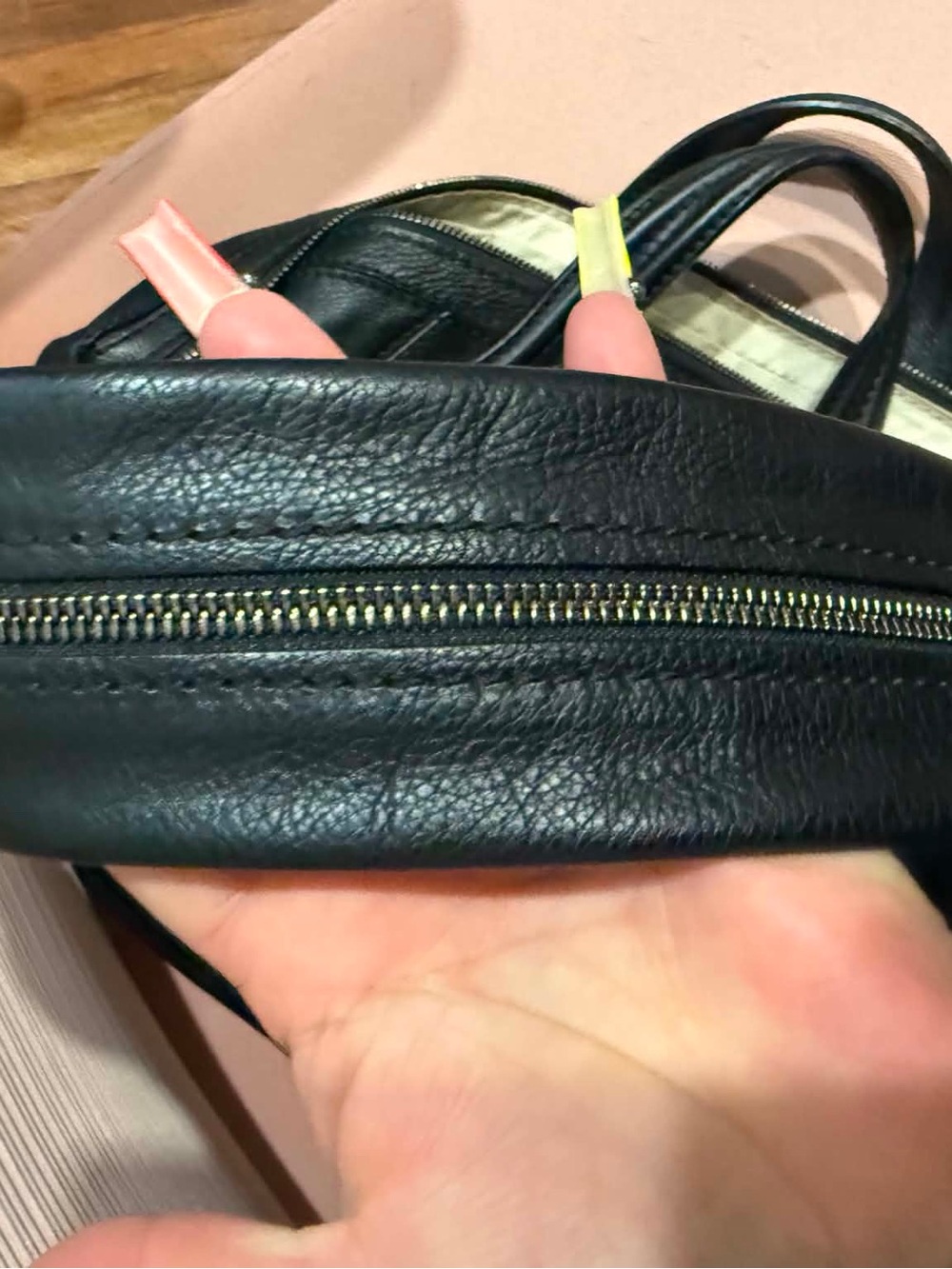 Givenchy Black Leather Nightengale Top-Handle Bag - Picture 7 of 7
